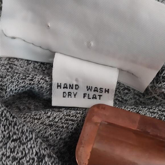 NWOT! ALFRED DUNNER! BLACK, GRAY, WHITE KNIT FAUX TWIN SET PAISLEY ARGYLE! SZ 2X - Picture 7 of 8